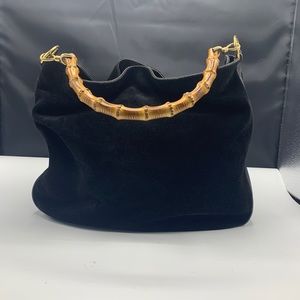 Authentic Gucci bamboo 2way shoulder Handbag